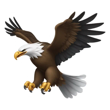 Eagle attacking a commander sticker