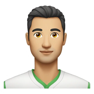 attractive, strong, stylish central asian man, portrait, nutrionist sticker