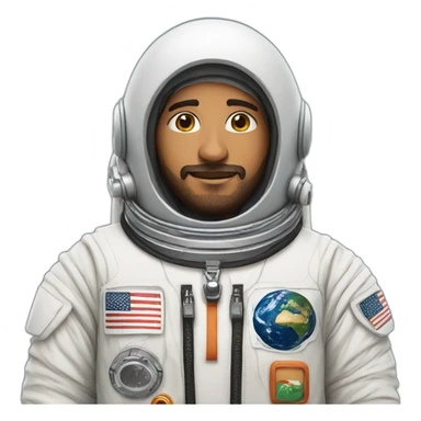 arab astronaut in traditional robe sticker