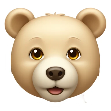 Cute beige bear sticker