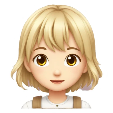 Little cute girl anime sticker