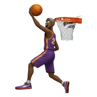 Guy dunking basketball sticker