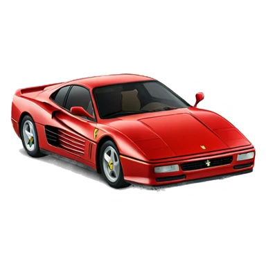 one red ferrari testarossa sticker