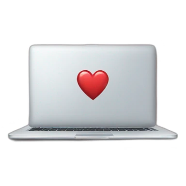 Laptop with a jet and a heart sticker sticker