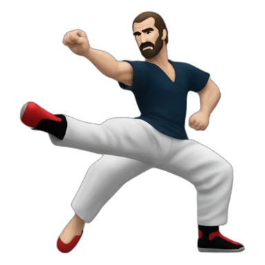 eric cantona kung-fu kick sticker