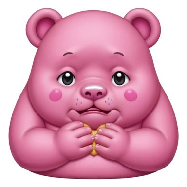 FAT carebear that is crying. sticker