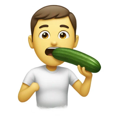 Eating cucumber sticker