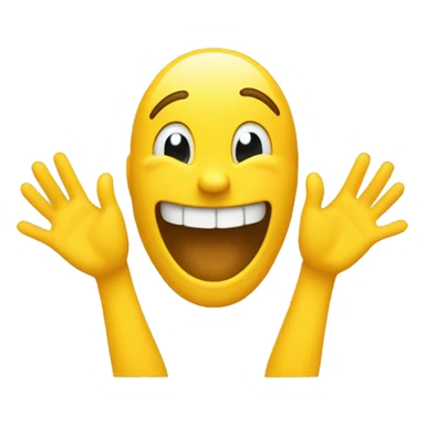 mischievous grinning yellow head rubbing its hands together sticker