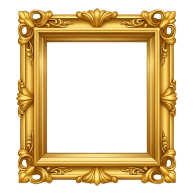 Golden photo frame sticker