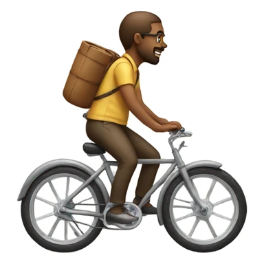 emoji riding another bike emoji  sticker