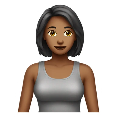 lady in a tanktop sticker