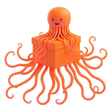 menacing box jellyfish with venomous tentacles close to a person swimming in blue water sticker