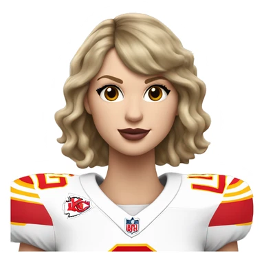 Taylor swift in chiefs Jersey ￼ sticker