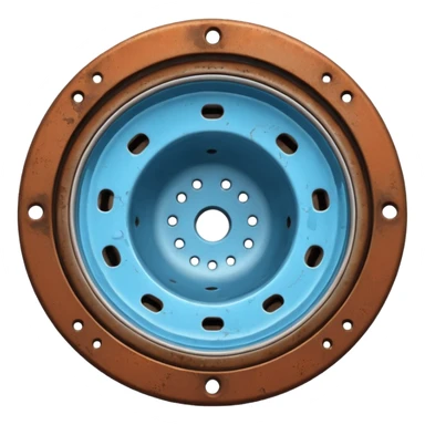 water drain, top view sticker