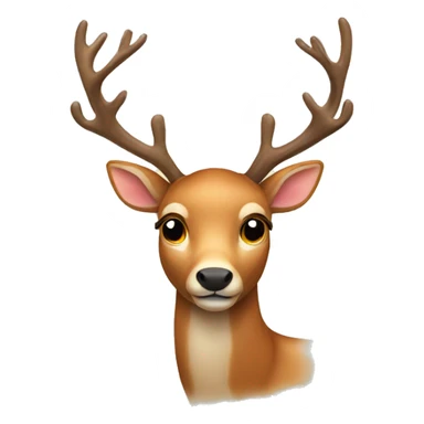 deer with New Year's antlers sticker