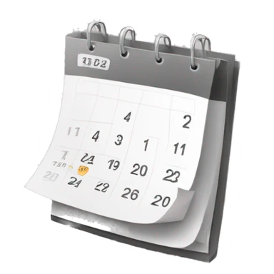 black and white calendar no dates sticker