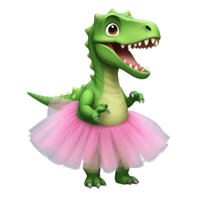 Dinosaur wearing a tutu sticker