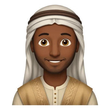 boaz - arab man from the bible no headdress  sticker