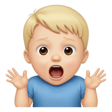 A 2 year old screaming at the top of their lungs  sticker