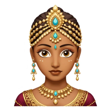 indian dancer face sticker