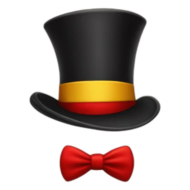 Red top hat with yellow line sticker