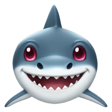 Shark with heart eyes sticker