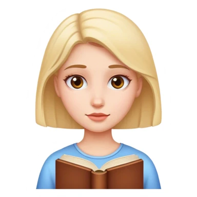 Girl with a book sticker