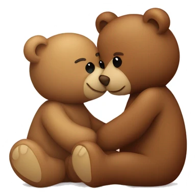 teddy bear kissing another teddy bear sticker