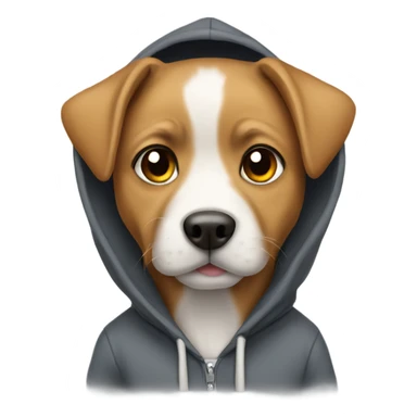 Dog with a hoodies sticker