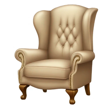 Beige wingback chair  sticker