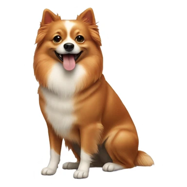 Ginger Dog breed spitz   sticker