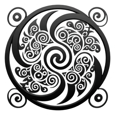 Unity Māori koru design at top sticker