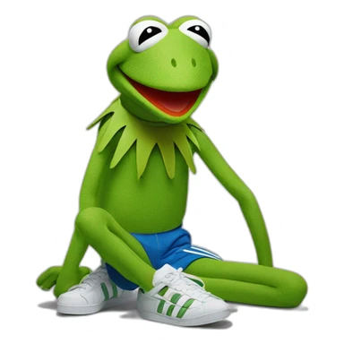 Kermit la grenouille en survêtement adidas sticker