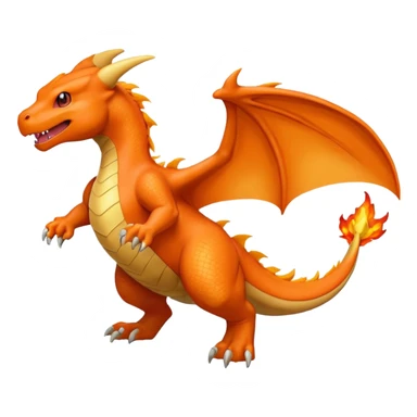 The Pokemon Charizard flying sticker