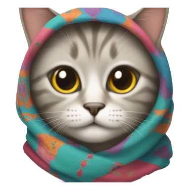 Babushka cat sticker