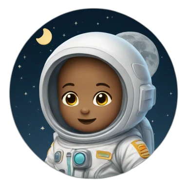 Bébé sur la lune sticker
