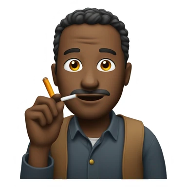 Man with cig sticker