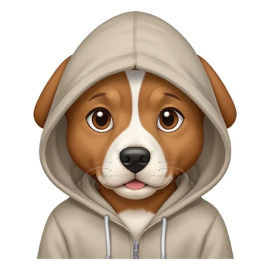 Dog werring a hoddie  sticker