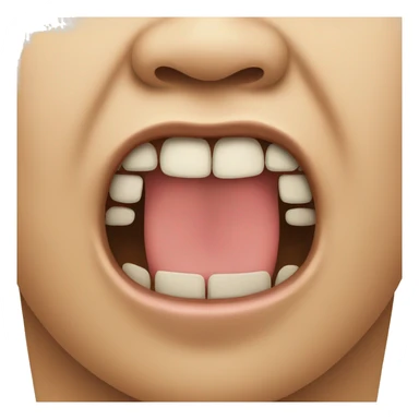 Emoji biting its lip sticker