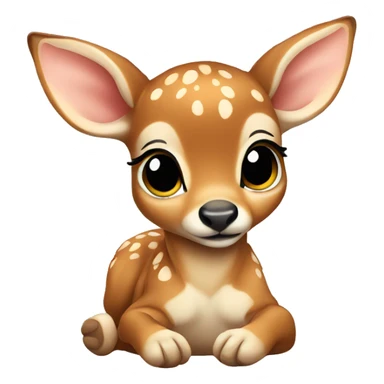 Baby fawn lying sticker