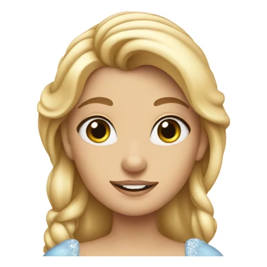 blonde girl in Cinderella dress at castle sticker