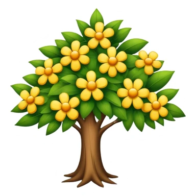 Ein Baum neben einer Blume die Wunderwchön ist sticker