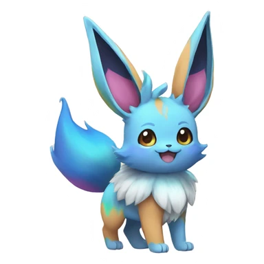 Colorful Kawaii Eeveelution-Cute-Pokémon-fusion full body sticker