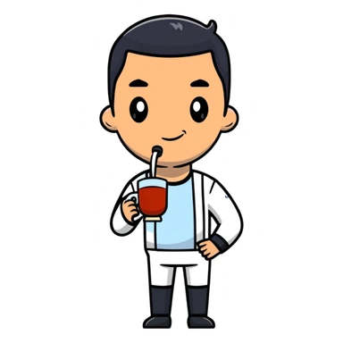 Cristiano Ronaldo drinking tea sticker