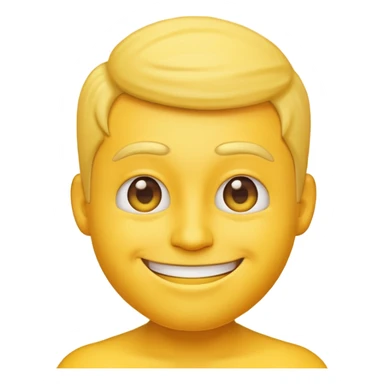 a yellow male emoji with shoulders sticker