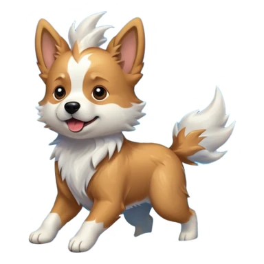 dog with lightning waves sticker