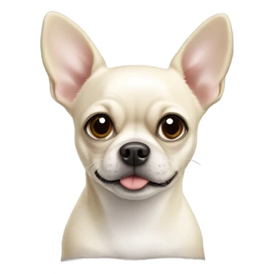 White chihuahua pug mix sticker