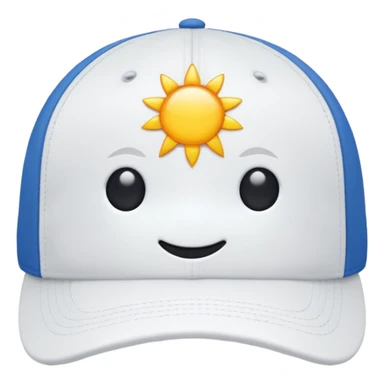 White sunny cap with out person sticker