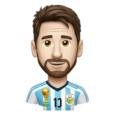 Lionel Messi With World Cup sticker
