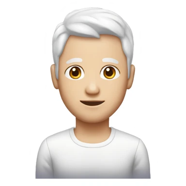 Man white skin with birthday cake sticker